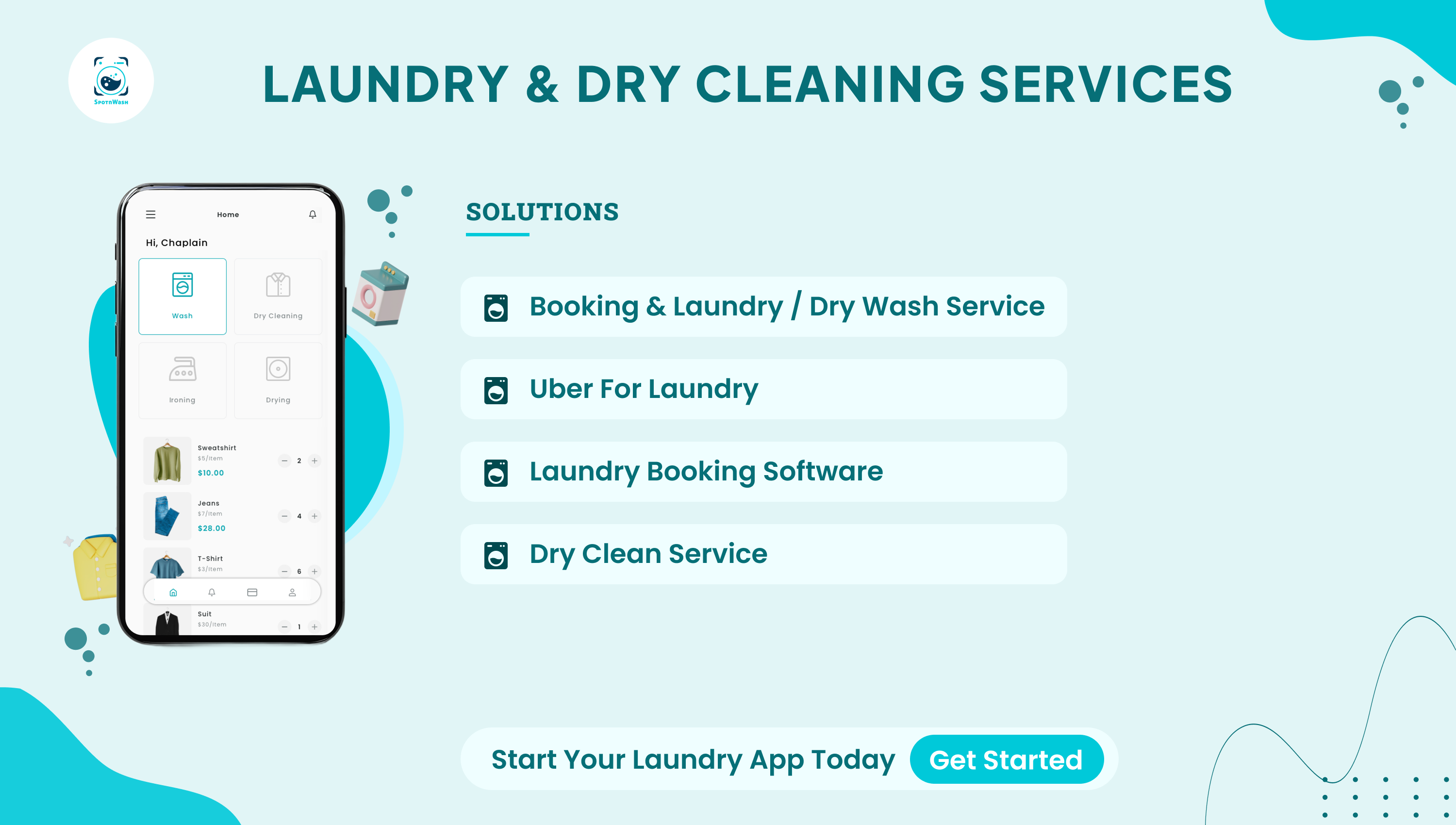 Laundry service booking